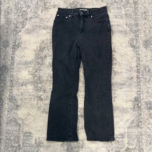 Madewell Women's distressed Dark Gray Curvy Kick Out Straight Leg Jeans size 27